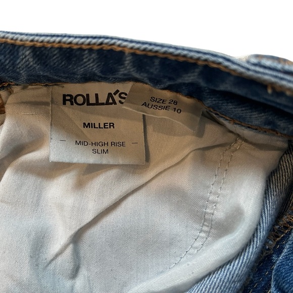 Rolla’s (from Free People) Miller Mid High Rise Slim Jeans, Sz 28 - Picture 13 of 14